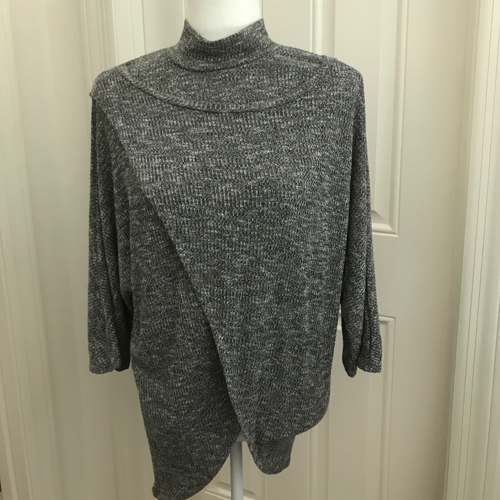 Anthropologie Puella Mock Neck Wrap Top Size M